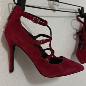 BCBG Velvet red heel size 5.5